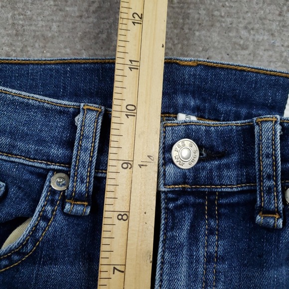 Rag & Bone 10 Inch Ankle Skinny‎ Jeans Womens 27 Blue Raw Released Hem Denim - Picture 8 of 16